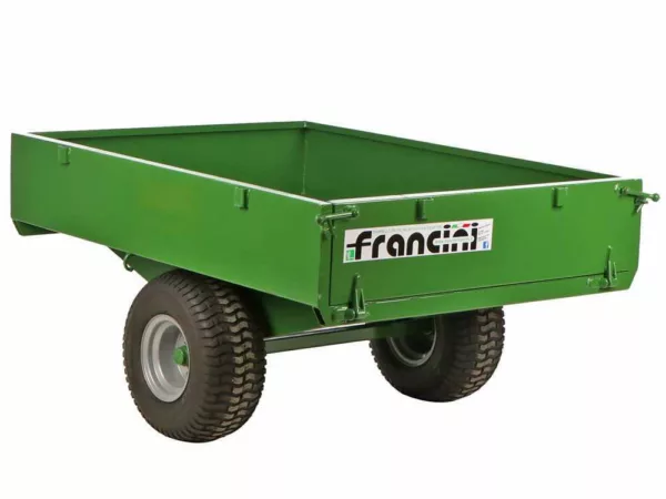 Francini FQ4 - Carrello trainato per trattorino in acciaio - 120x90(h 25 cm) - immagine 2