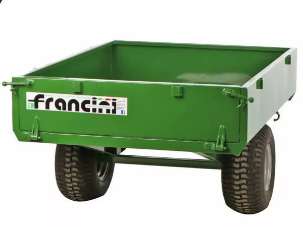 Francini FQ4 - Carrello trainato per trattorino in acciaio - 120x90(h 25 cm) - immagine 5