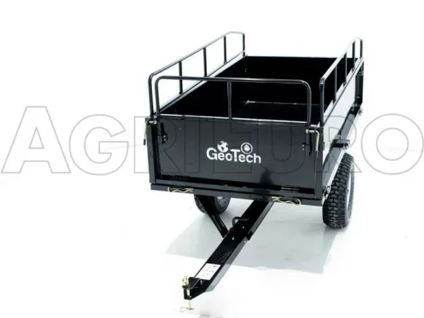 GeoTech MAXI - Carrello ribaltabile trainato in acciaio per trattorino tagliaerba - 145x71(h 32 cm) - immagine 3