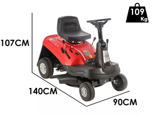 Geotech RM 65-610 S - Trattorino tagliaerba mini-rider - Motore da 196cc - Avviamento elettrico