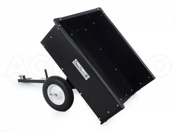 GeoTech TC3080D - carrello ribaltabile per trattorino in metallo - cassone cm 97x76(h 33 cm) - immagine 11
