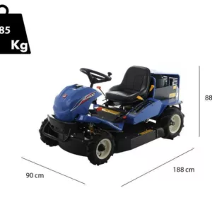 Iseki SRA 800A 2WD - Trattorino trinciaerba - Motore Kawasaki 603 cc - Piatto di taglio 80 cm