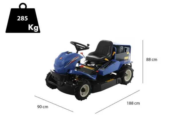 Iseki SRA 800A 2WD - Trattorino trinciaerba - Motore Kawasaki 603 cc - Piatto di taglio 80 cm
