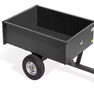 MGF - Carrello trainato grande 122x86 cm (H 37 cm) - Rimorchio in metallo per trattorino