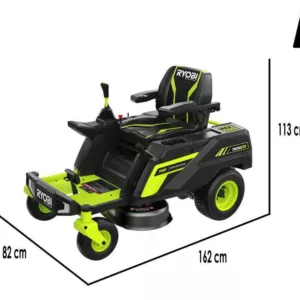 Ryobi ZTRX76 - Trattorino tagliaerba a batteria a raggio zero - 72V/20Ah taglio da 76cm - 2in1