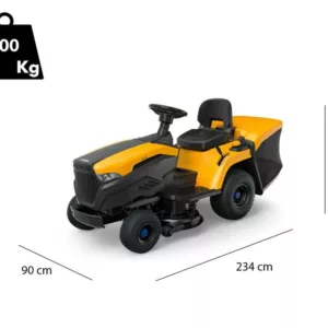 Stiga Estate 384e - Trattorino tagliaerba a batteria - Cesto di raccolta - Potenza 48V/30Ah